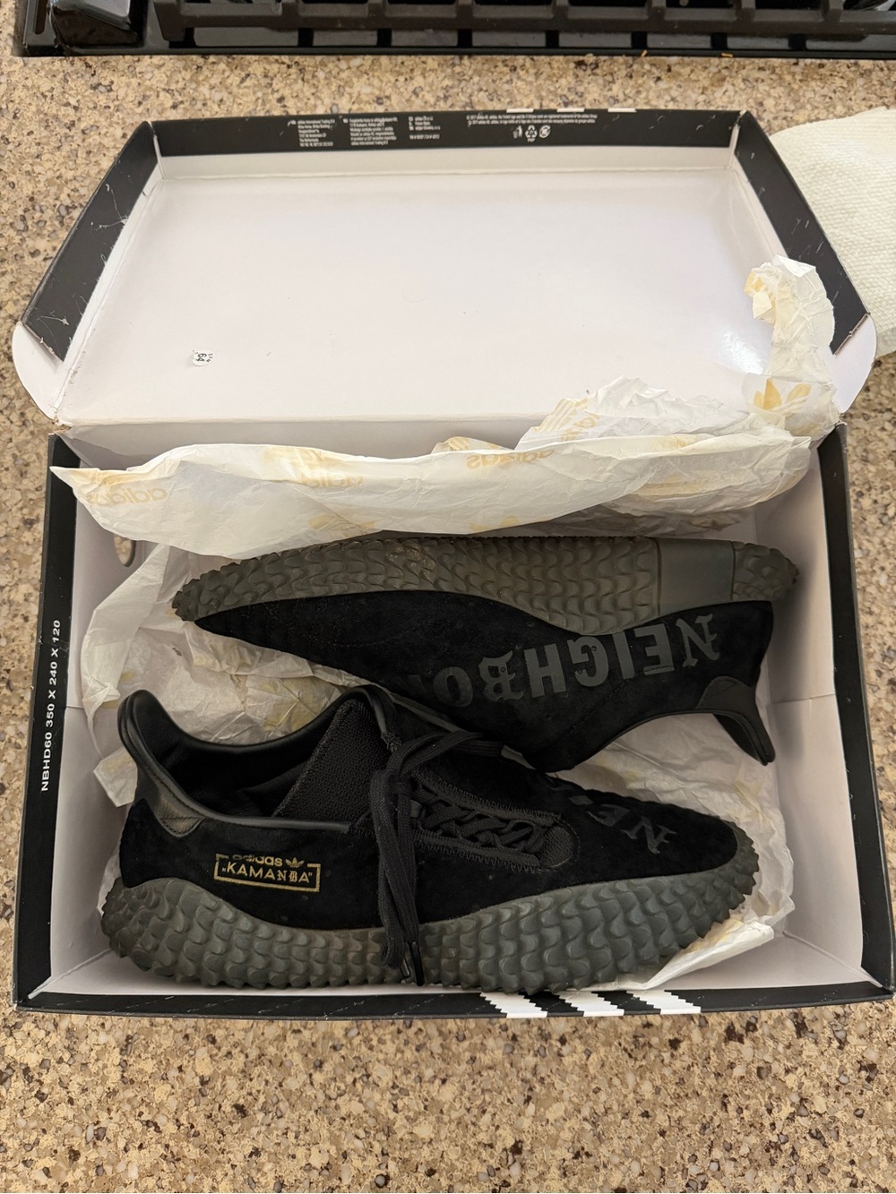 adidas x neighborhood Black Low-Top Suede Kamanda Sneakers